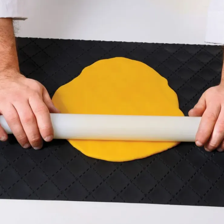 SILIKOMART Kit Moule à Bûche et Tapis Décor Matelassé Professional Clearance