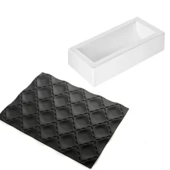 SILIKOMART Kit Moule à Bûche et Tapis Décor Matelassé Professional Clearance