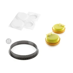 SILIKOMART Kit Moule Silicone 2 Tartes Ø 120mm Professional Clearance