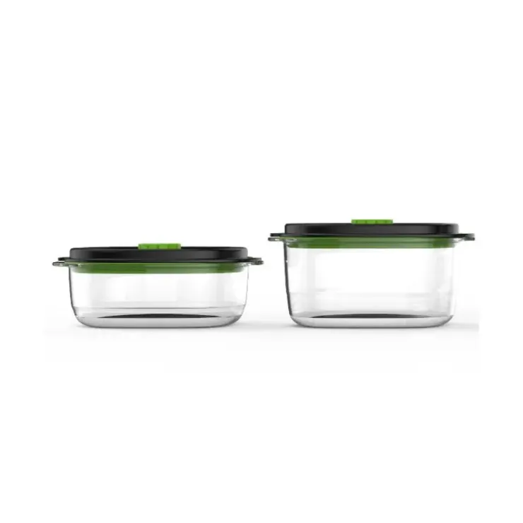 FOODSAVER Lot 2 Boîtes Alimentaires Sous Vide Fraîcheur & Marinade 0.7L + 1.2L Sale