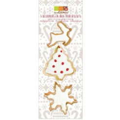 SCRAPCOOKING Lot Découpoirs Noël Inox Dorés x3 Clearance