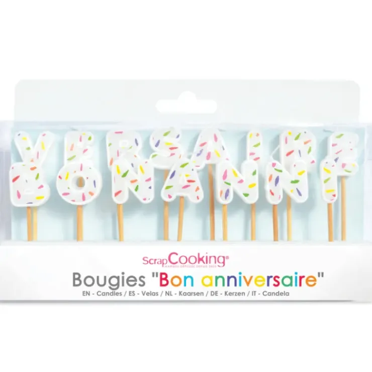 SCRAPCOOKING Lot de 15 Bougies Bon Anniversaire Hot