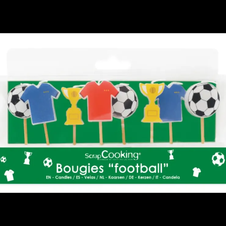 SCRAPCOOKING Lot de 8 Bougies Football Sale