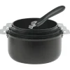 CRISTEL Lot de 3 Casseroles Aluminium avec 1 Poignée Noire Cookway Amovible