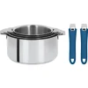 CRISTEL Lot de 4 Casseroles inox avec 2 Poignées Bleues Mutine Amovibles Online