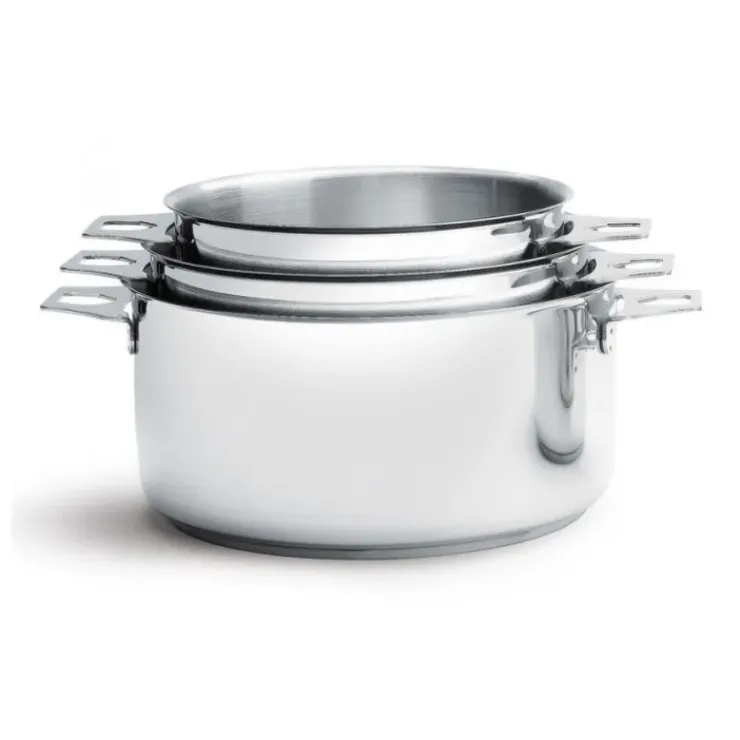 DE BUYER Lot de 3 Casseroles Twisty 16, 18 et 20 cm Discount
