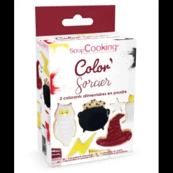 SCRAPCOOKING Lot de 3 Colorants Alimentaires d'Origine Naturelle Jaune, Rouge, Noir Clearance