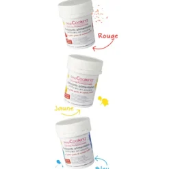 SCRAPCOOKING Lot de 3 Colorants Alimentaires en Poudre Rouge / Jaune / Bleu Best