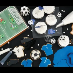 SCRAPCOOKING Lot de 4 Emporte-Pièces Inox Football New