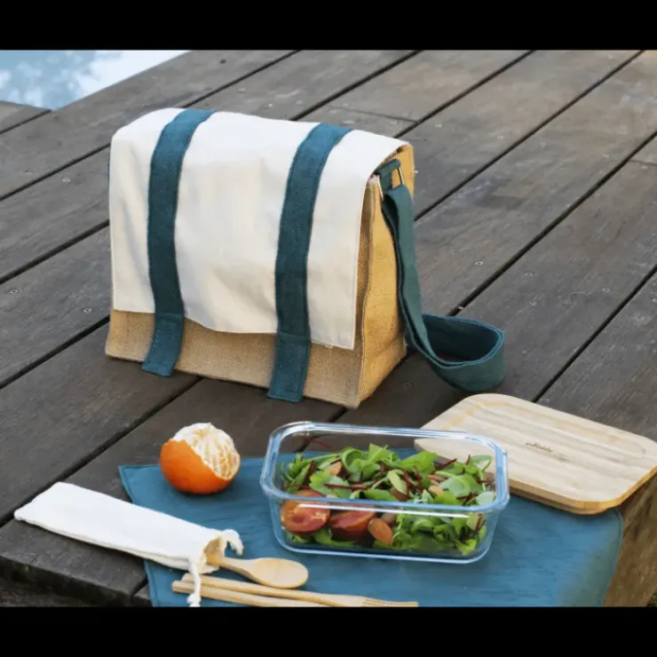 PEBBLY Lunch Bag à Bandoulière avec Set de Table Sale