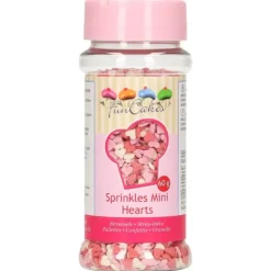 FUNCAKES Mini Coeurs en sucre Rose/Rouge/Blanc 60g Best