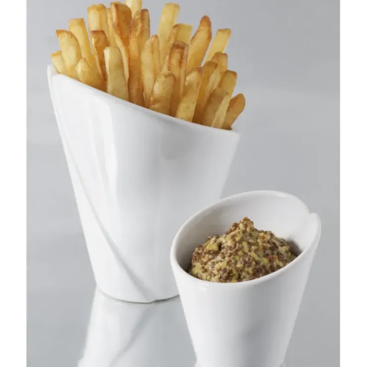 REVOL Mini Cornet de Frites Blanc 5cl French Classique Outlet