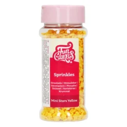 FUNCAKES Mini Etoiles Jaunes en sucre 60 g Hot