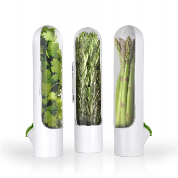 CUISINEADDICT Mini Herbier Plastique Blanc Ø 8,3 cm x H 25,4 cm Prepara Hot