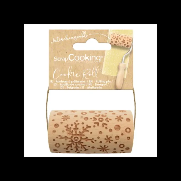 SCRAPCOOKING Mini Rouleau à Pâtisserie Empreinte Flocon 7 cm Clearance