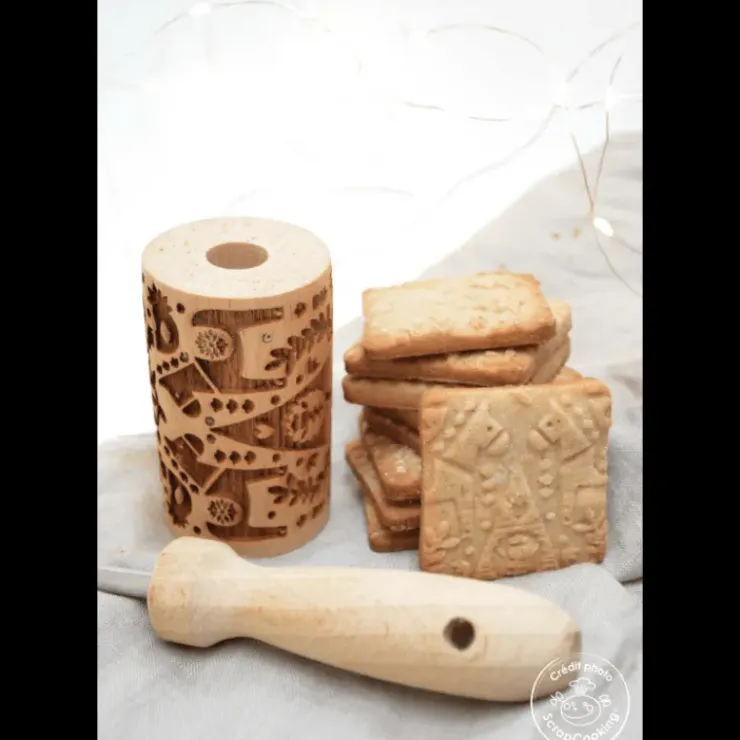 SCRAPCOOKING Mini Rouleau à Pâtisserie Empreinte Noël 7 cm Online
