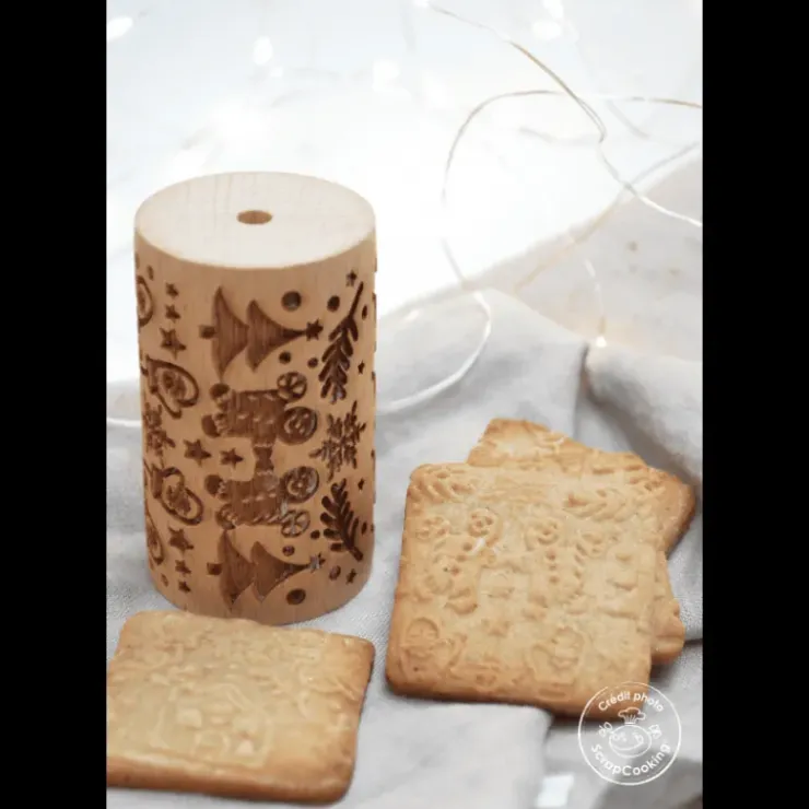 SCRAPCOOKING Mini Rouleau à Pâtisserie Empreinte Pain d'Epices 7 cm Clearance