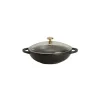 CHASSEUR Mini Wok en Fonte 18 cm Noir Mat Discount