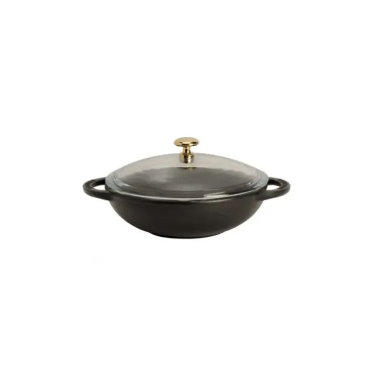 CHASSEUR Mini Wok en Fonte 18 cm Noir Mat Discount