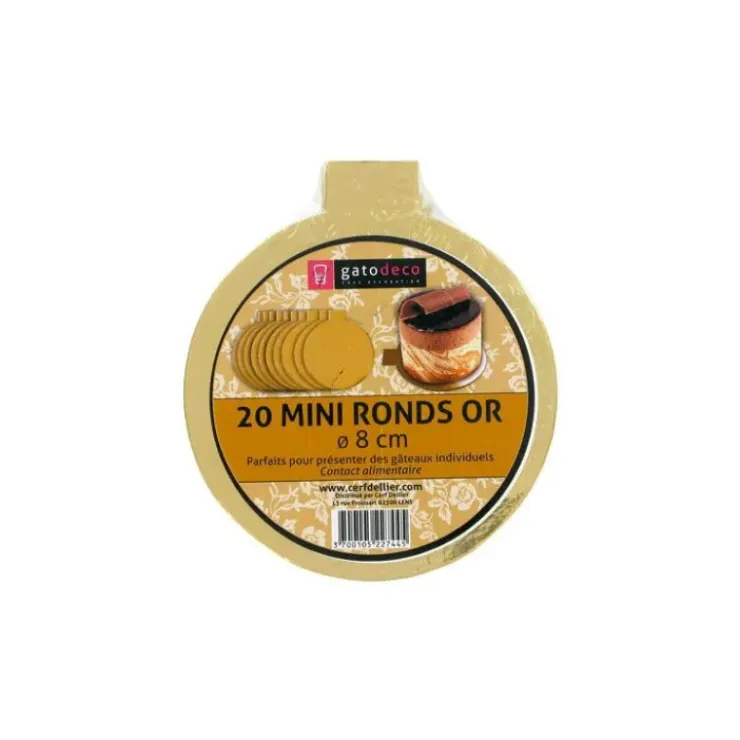 GATODECO Mini-Ronds Dorés Ø 8 cm (x20) Gatodéco Discount