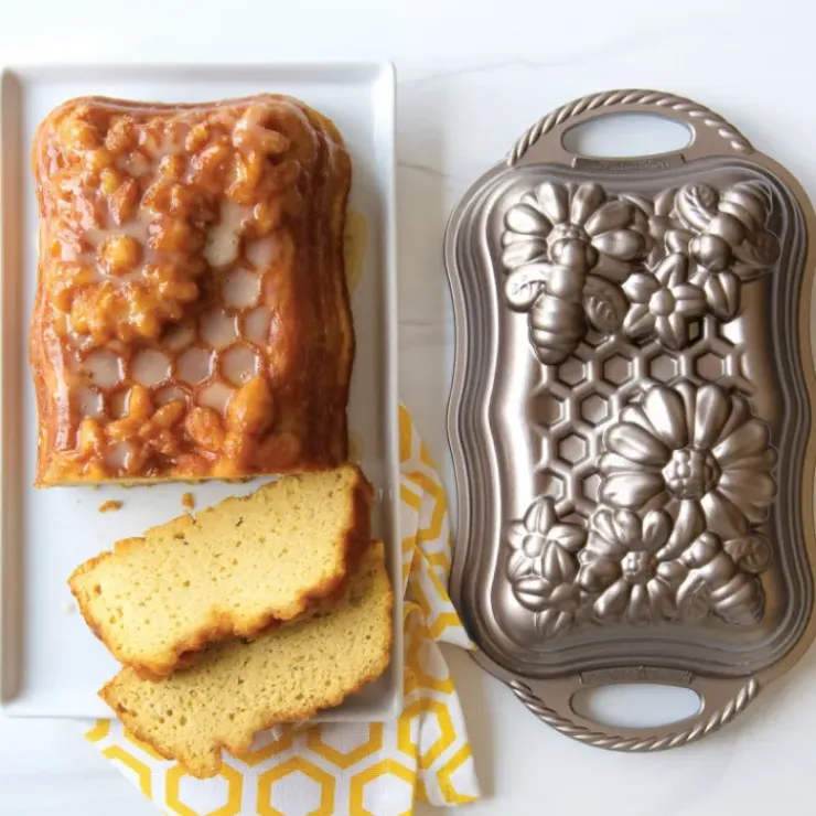 NORDIC WARE Moule à Cake Fleurs et Abeilles Toffee Discount