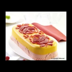 MALLARD FERRIERE Moule à Cake Silicone avec Roses 300x145mm