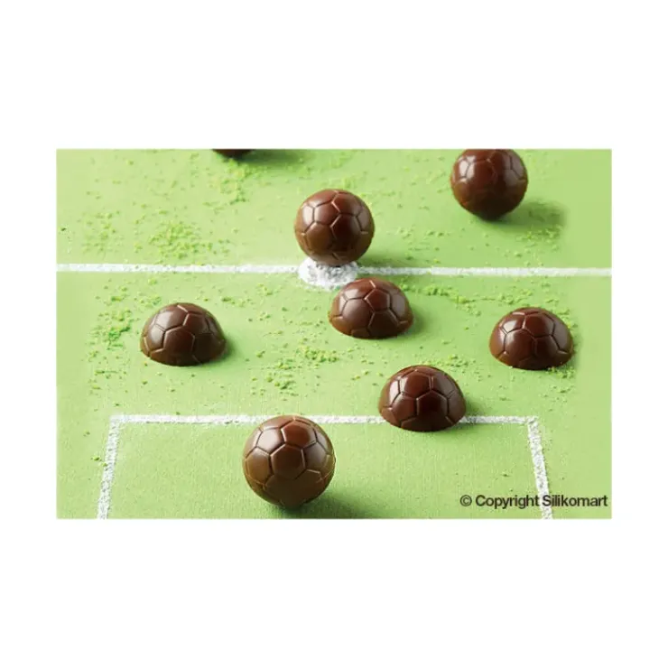 EASY CHOC Moule à Chocolat 18 Ballons de Foot - Silicone Spécial Chocolat Discount