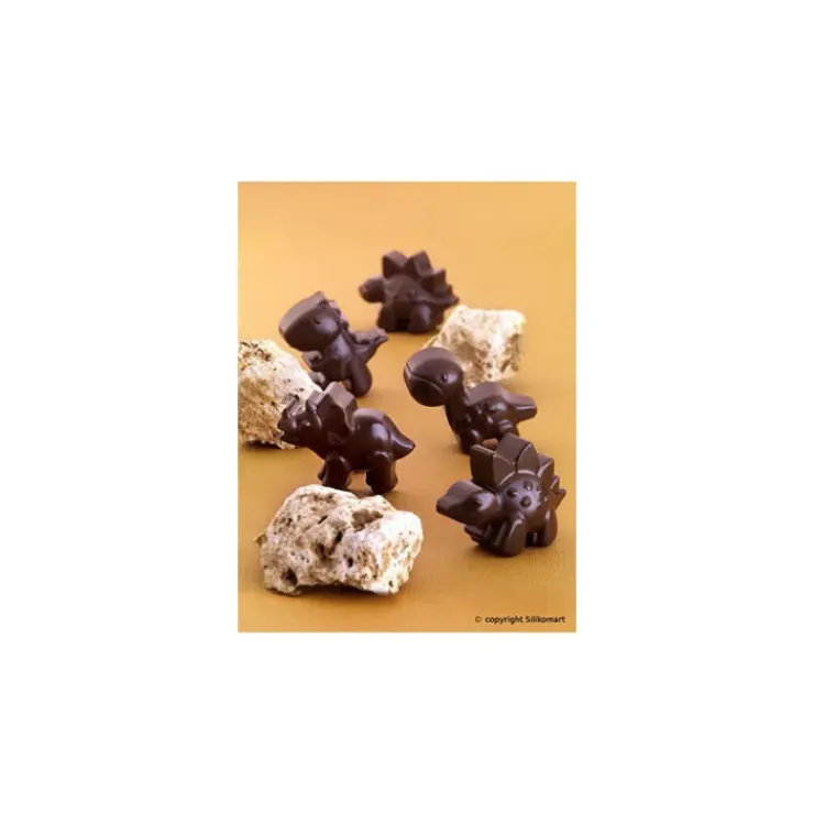EASY CHOC Moule à Chocolat 12 Dinosaures - Silicone Spécial Chocolat Best
