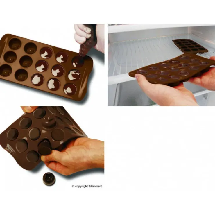 EASY CHOC Moule à Chocolat 14 Rectangles Ondulés - Silicone Spécial Chocolat Online