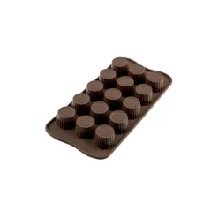 EASY CHOC Moule à Chocolat 15 Ronds Nervurés - Silicone Spécial Chocolat Hot