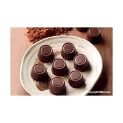 EASY CHOC Moule à Chocolat 15 Ronds Nervurés - Silicone Spécial Chocolat Hot