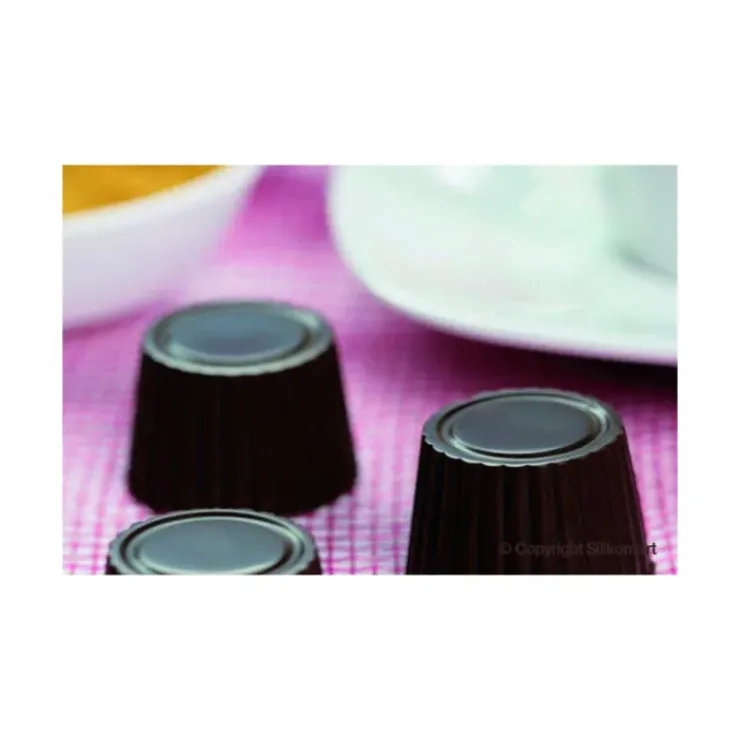 EASY CHOC Moule à Chocolat 15 Ronds Nervurés - Silicone Spécial Chocolat Hot
