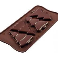 SILIKOMART Moule à Chocolat 4 Sapins Easy Choc - Silicone Spécial Chocolat New