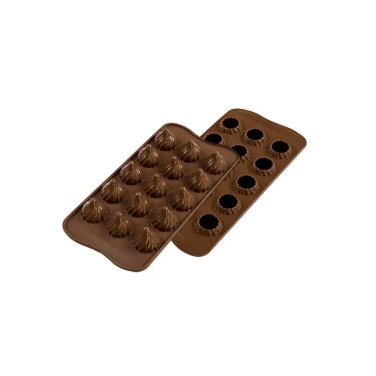 SILIKOMART Moule à Chocolat 15 Sphères Torsadées Easy Choc - Silicone Spécial Chocolat Hot