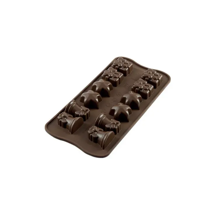 SILIKOMART Moule à Chocolat 12 Sujets Noël Easy Choc - Silicone Spécial Chocolat Outlet