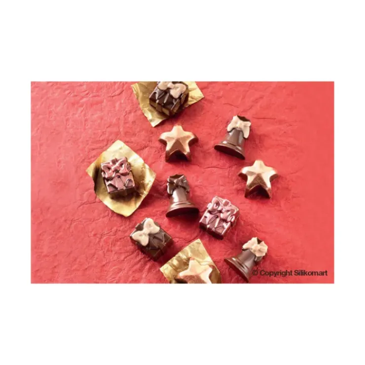 SILIKOMART Moule à Chocolat 12 Sujets Noël Easy Choc - Silicone Spécial Chocolat Outlet
