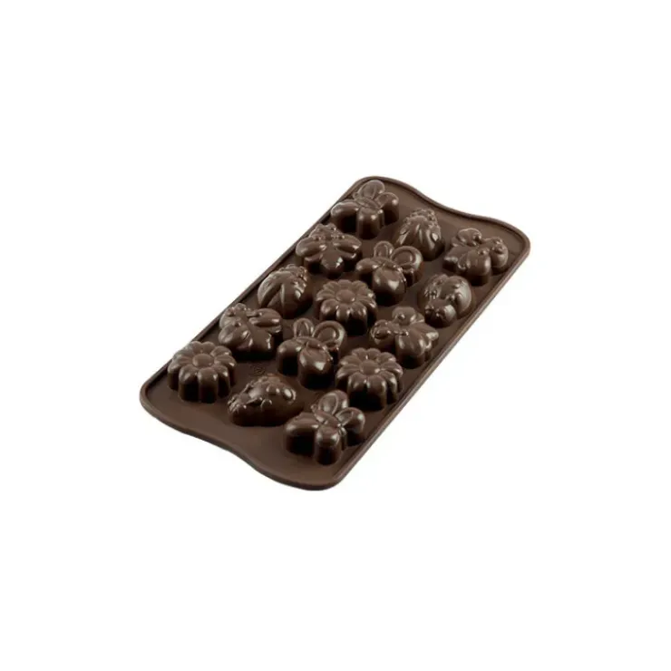 EASY CHOC Moule à Chocolat 15 Sujets Spring Life - Silicone Spécial Chocolat New