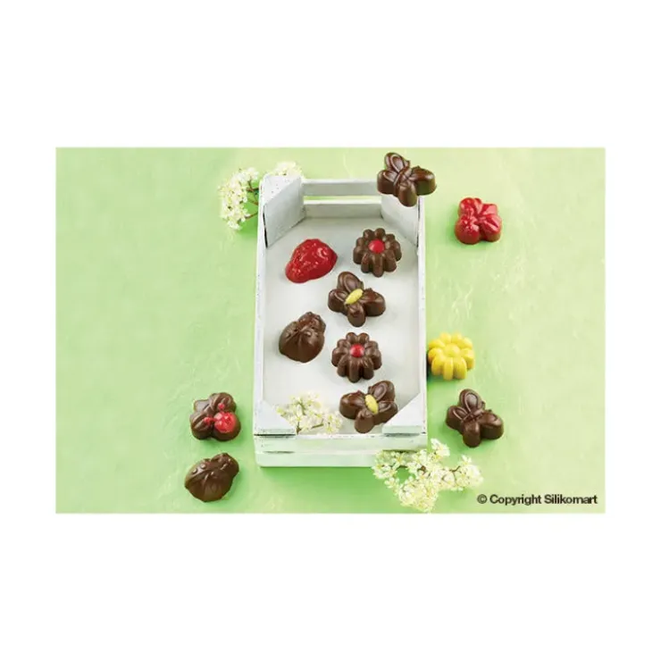 EASY CHOC Moule à Chocolat 15 Sujets Spring Life - Silicone Spécial Chocolat New