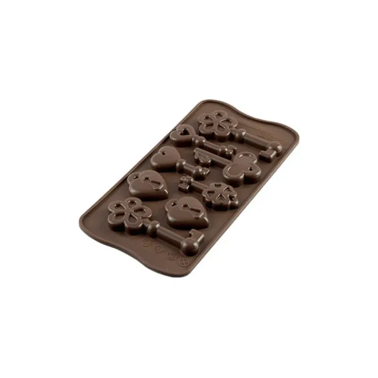 EASY CHOC Moule à Chocolat Clés et Cadenas - Silicone Spécial Chocolat Hot