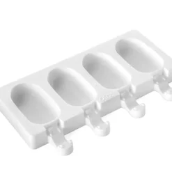 SILIKOMART Moule à Glace Silicone 4 Mini Esquimaux avec bâtonnets