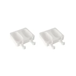 SILIKOMART Moule à Glace Silicone 2 x 2 Esquimaux 90 ml avec bâtonnets New