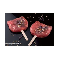 SILIKOMART Moule à glace silicone Chat 8 empreintes avec bâtonnets New