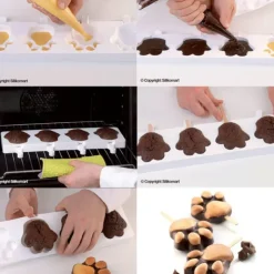 SILIKOMART Moule à glace silicone Patte 8 empreintes avec bâtonnets