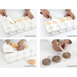 SILIKOMART Moule à glace silicone Smile 8 empreintes avec bâtonnets Discount