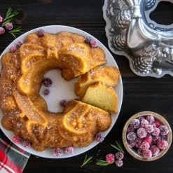 NORDIC WARE Moule à Gâteau Bundt Couronne de Noël Silver Outlet
