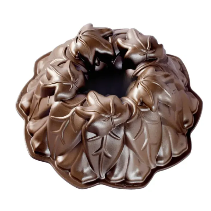 NORDIC WARE Moule à Gâteau Bundt Feuilles d'Automne Bronze Hot