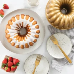 NORDIC WARE Moule à Gâteau Bundt Élégant Gold