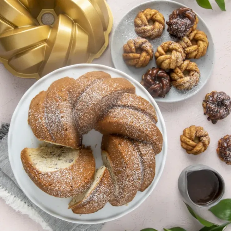 NORDIC WARE Moule à Gâteau Bundt Torsadé Gold Hot