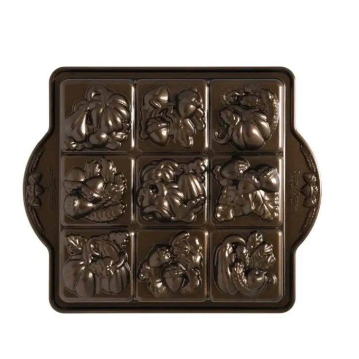 NORDIC WARE Moule à Gâteaux Carrés d'Automne (x9) Bronze Discount