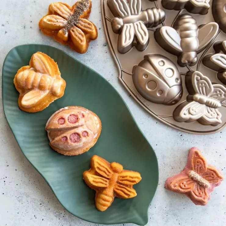 NORDIC WARE Moule à Gâteaux Coccinelle et Libellule (x8) Toffee Hot